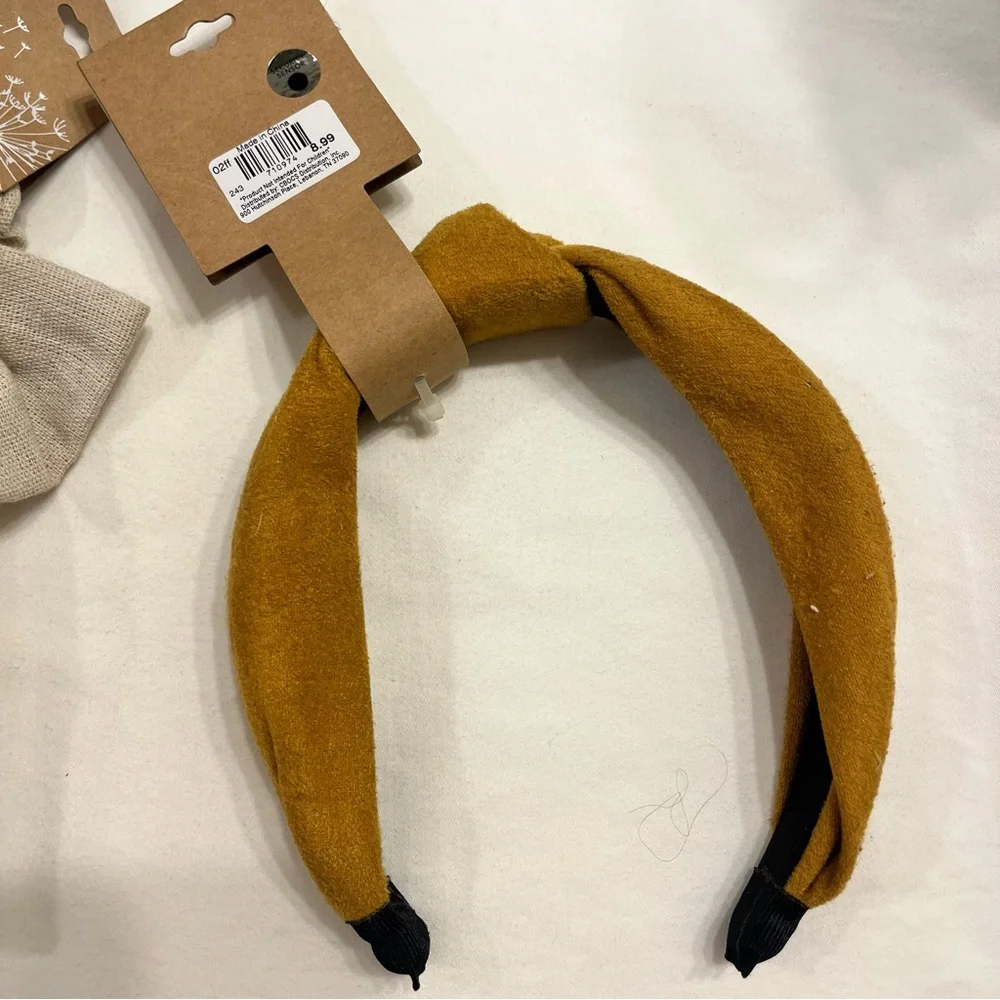 Hair Accessories 3pc Headband & Hair Scarf Set Bow Knot Neutral Bundle‎ NWT